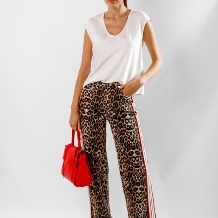 Джинси з леопардовим принтом. Доступні розміри: m