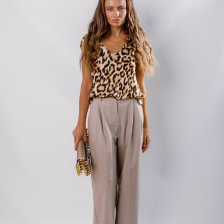 Бежеві брюки з вставкою. Колір: Бежевий