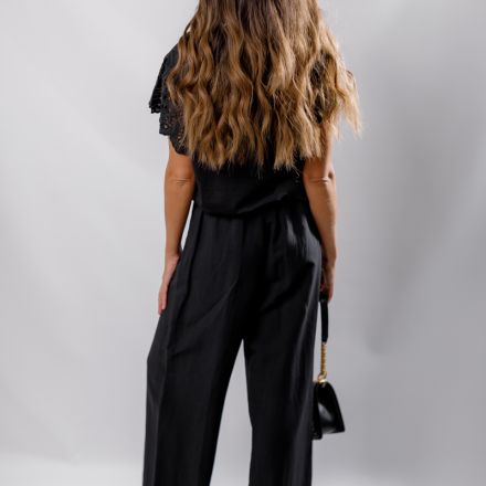 Льняні чорні штани, одяг від Jador