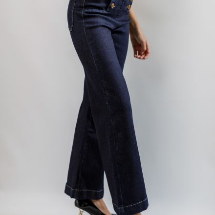 Джинси з золотим декором. Колір: Синій