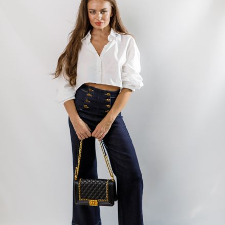 Джинси з золотим декором, від QUEEN HEARTS