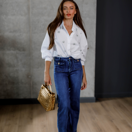 Стильні джинси з високою талією., одяг від Jador