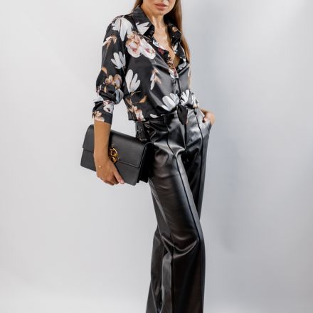 Французькі штани з преміальної екошкіри з високою посадкою, одяг від Jador