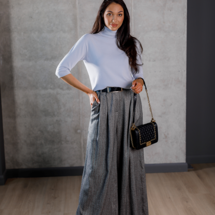 Класичні штани палаццо. Колір: Сірий