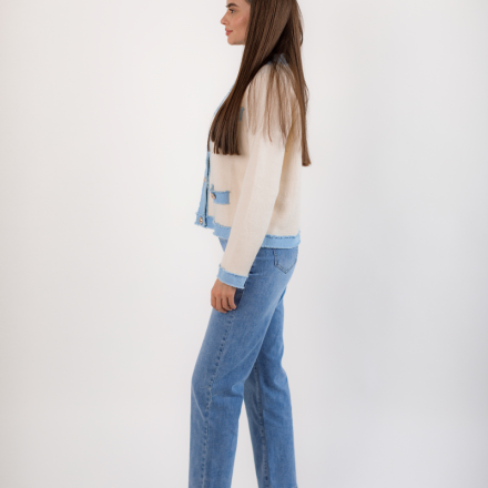 Джинси з елегантним плетінням