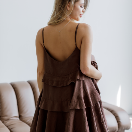 Сукня з воланами IMPERIAL. Колір: Коричневий