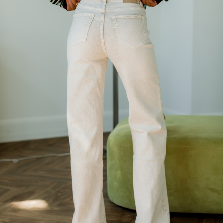 Джинси з високою посадкою. Колір: Бежевий