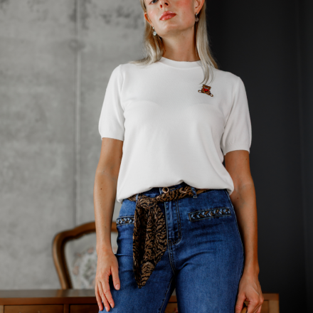 Жіночі джинси з тасьмою. Колір: Синій