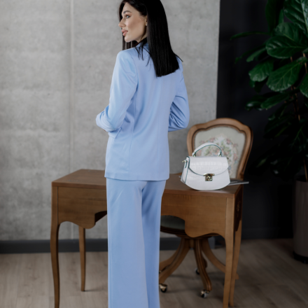 Блакитні трикотажні штани. Колір: Блакитний