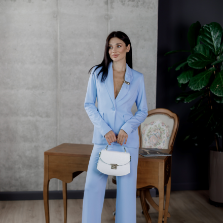 Блакитні трикотажні штани. Доступні розміри: xs