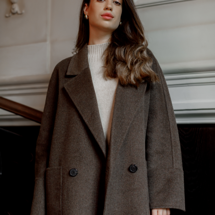 Шоколадне пальто максі. Доступні розміри: