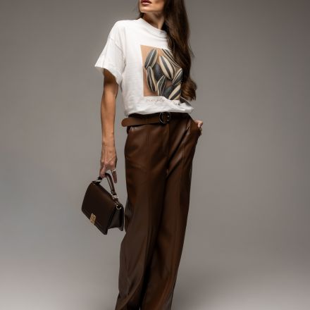 Стильні шкіряні штани. Доступні розміри: