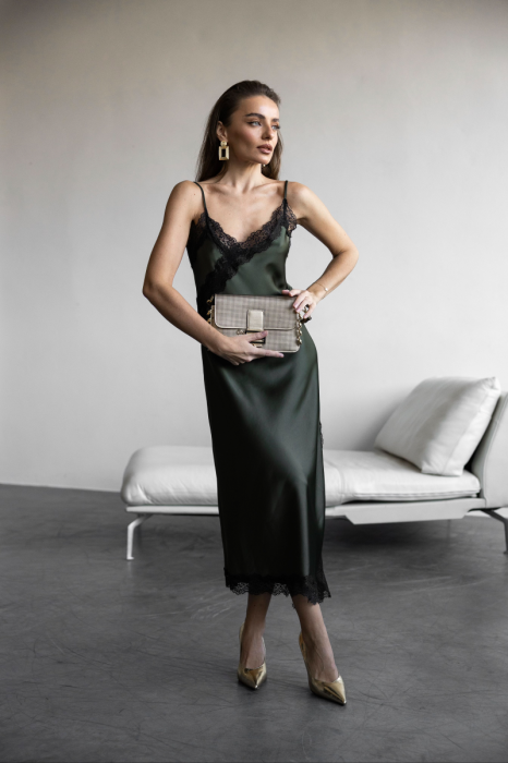 Сатинова сукня-комбінація фото