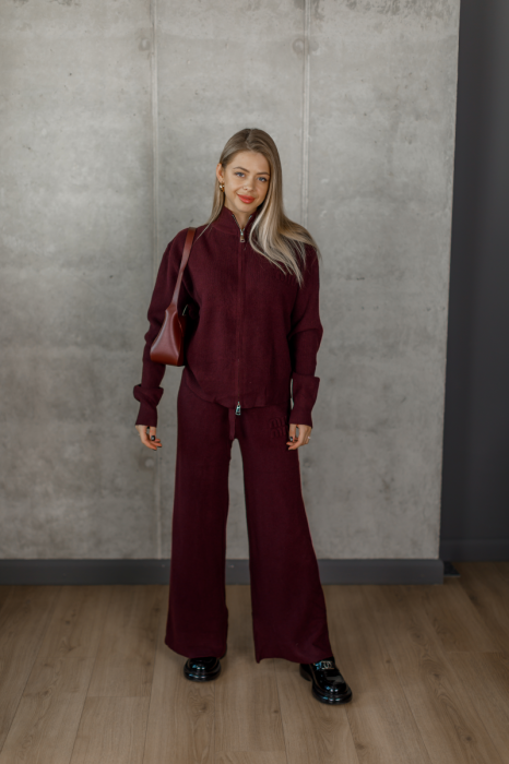 Трикотажний костюм бордо