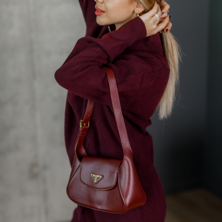 Костюм трикотажний бордовий в стилі Miu Miu, одяг від Jador