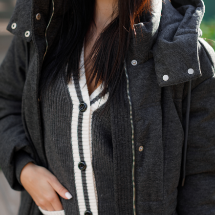 Зимова куртка з вовни. Доступні розміри: s