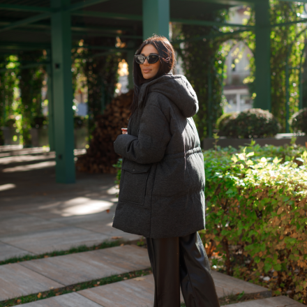 Куртка жіноча в стилі Loro Piana з натуральним наповненням, одяг від Jador