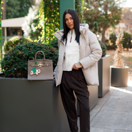 Куртка в стилі Loro Piano. Колір: Кремовий