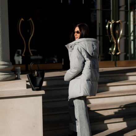 Пуховик з натуральної вовни, одяг від Jador