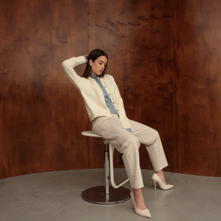 Кардиган в стилі miu miu. Доступні розміри: tu