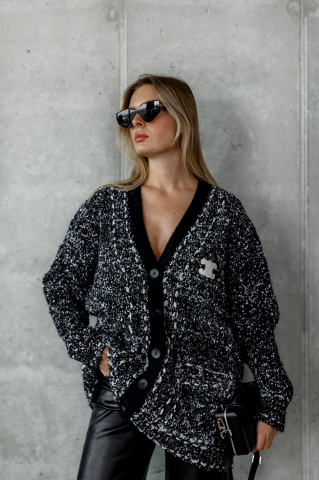 Чорний кардиган oversize