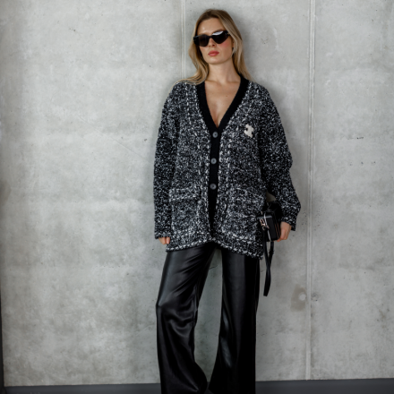 Чорний кардиган oversize, одяг від Jador