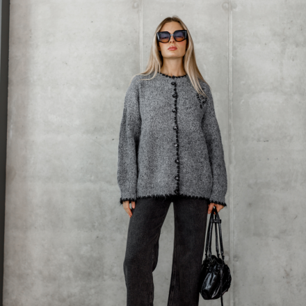 Светр у стилі Chrome Hearts. Колір: Сірий