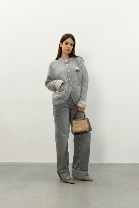 Кардиган з фактурної пряжі