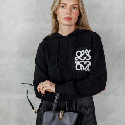 Светр з капюшоном у стилі Loewe, одяг від Jador