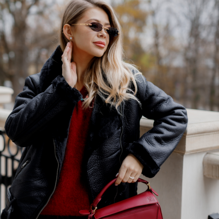 Чорна укорочена дублянка