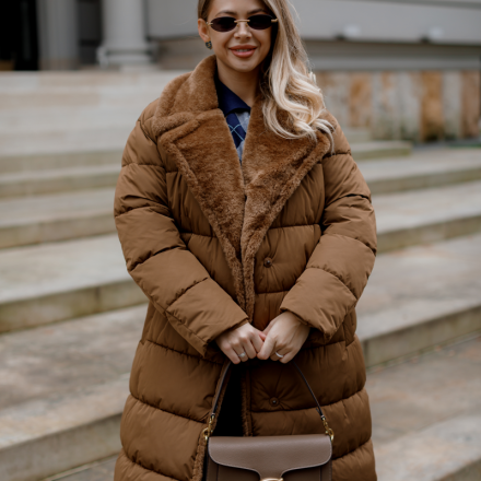 Зимовий пухових. Колір: Карамельний