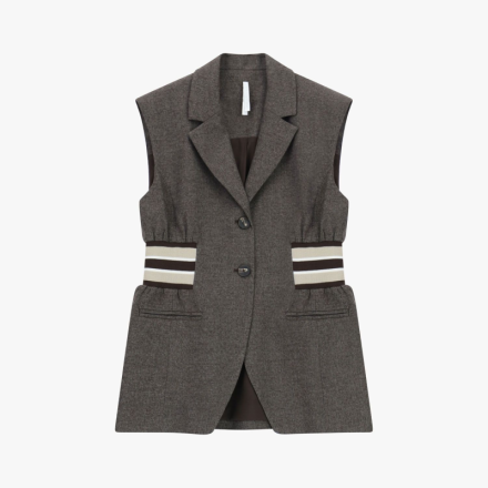 Жилет з ґудзиками та смужками та вставками для акценту талії, одяг від Jador