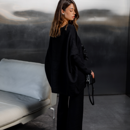 Елегантний костюм-двійка. Колір: Чорний