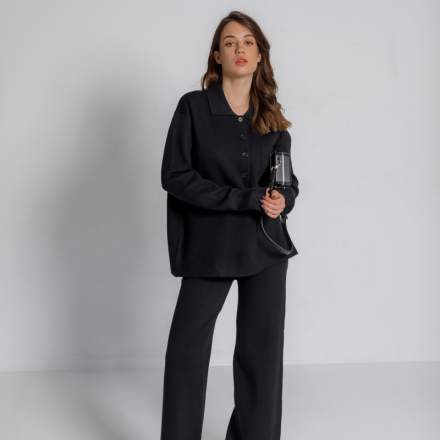 В'язаний костюм-двійка. Колір: Чорний