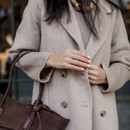 Пальто з натуральної вовни. Колір: Кремовий