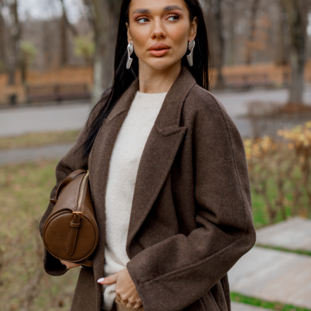 Вовняне палто максі, одяг від Jador