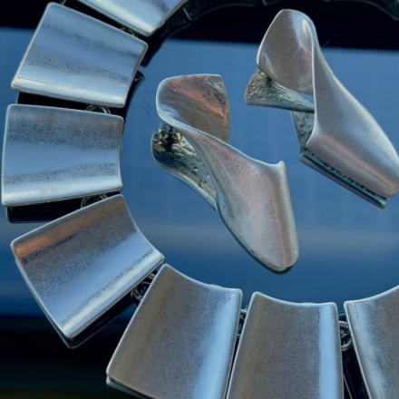 Сріблясті сережки спіраль. Колір: Срібний