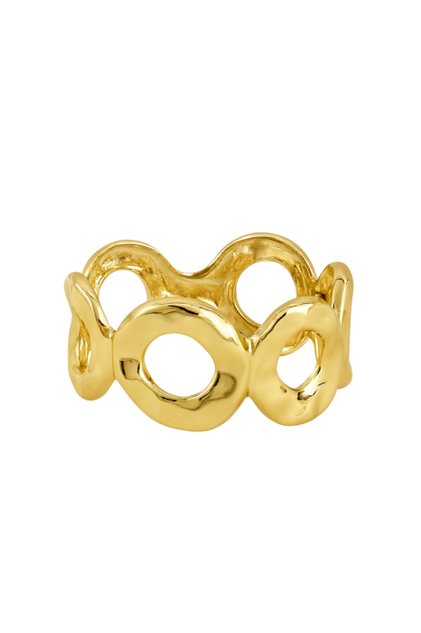 Золотий браслет з кільцями фото