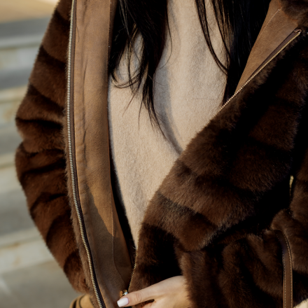 Шуба-дублянка з екохутра, одяг від Jador