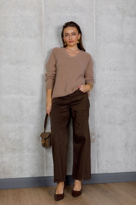 Жіночі шоколадні джинси фото