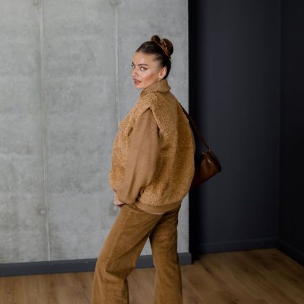 Вельветові штани карамельного кольору. Колір: Карамельний