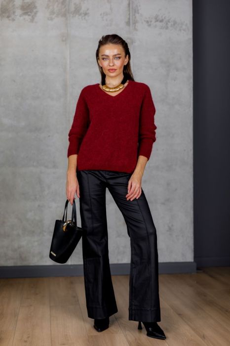 Чорні штани з еко-шкіри фото