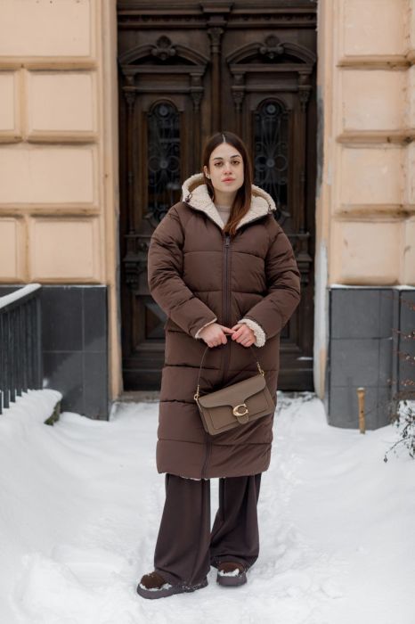 Двостороння куртка з капюшоном фото