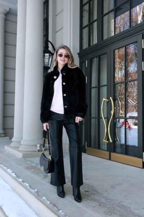 Шуба з м’якого екохутра фото