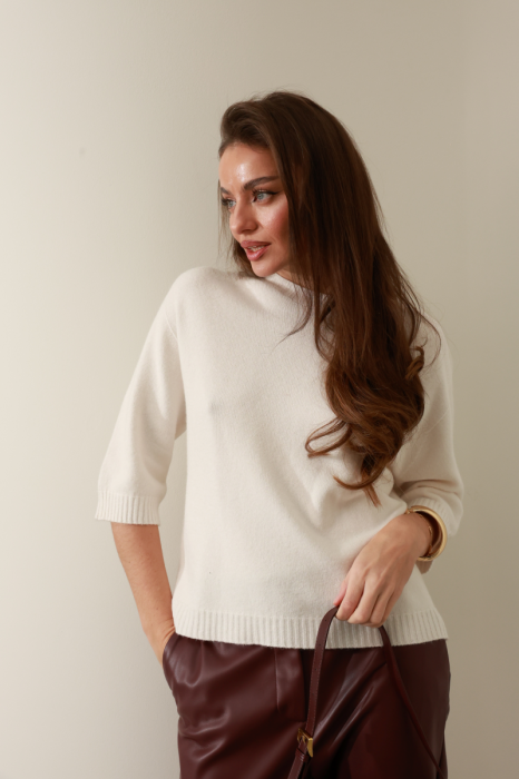 Светр з укороченим рукавом фото