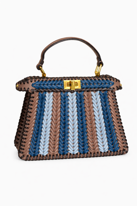 Плетена сумка з топ-ручкою у стилі Fendi фото