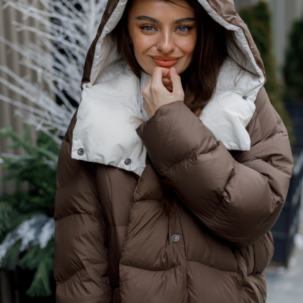 Подовжена пухова куртка з натуральним пухом, від Jador