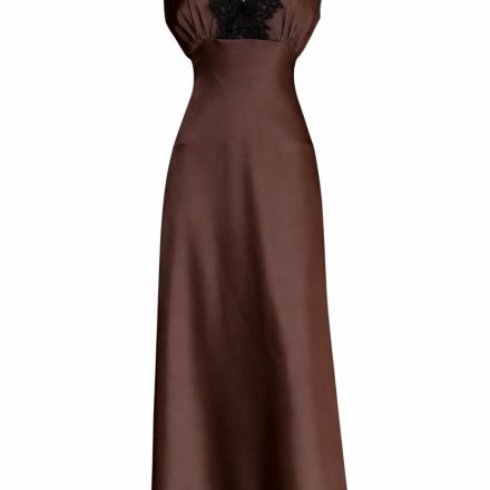 Вечірня шоколадна сукня