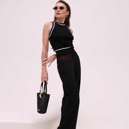 Чорний трикотажний топ IMPERIAL. Колір: Чорний