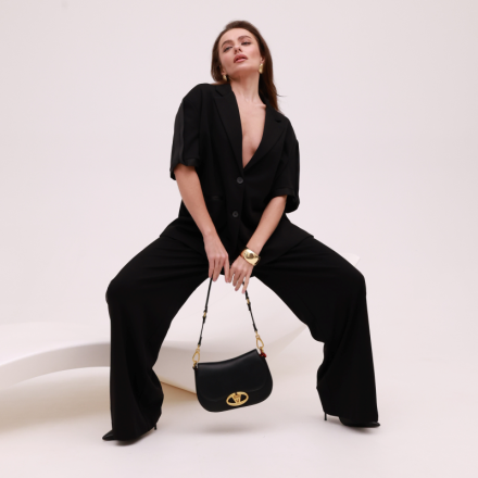 Штани з сатиновими вставками IMPERIAL. Колір: Чорний